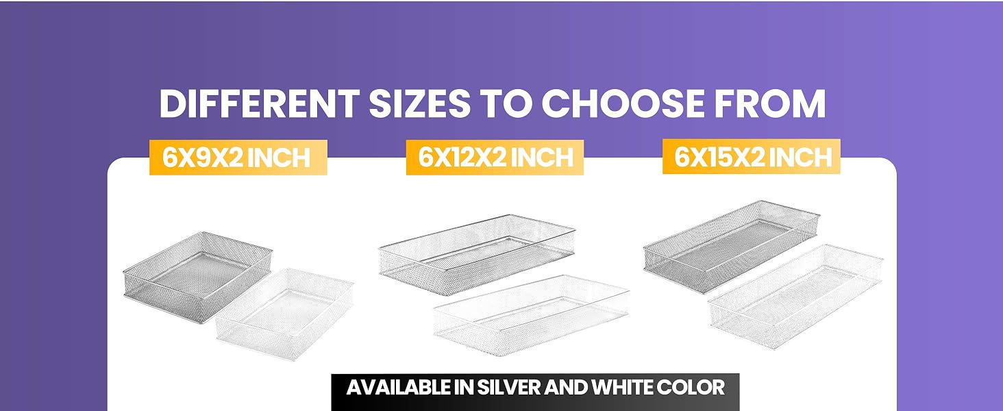 different sizes