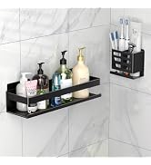 YESENT Shower Shelf 2 Pack - Bathroom Shower Shelf Rust-Proof Aluminum Adhesive Installation No D...