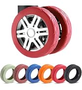 8 Pcs Upgrade Luggage Wheel Covers, Carry On Luggage Suitcases,Wear-Resistant, Anti-Noise, Silico...