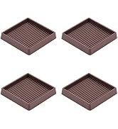VOCOMO 3X3 Rubber Caster Cups, Non Slip Furniture Pads, Anti-Slip Gripper, Anti Skid Furniture Fe...