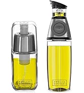 DWËLLZA KITCHEN Olive Oil Dispenser Bottle For Kitchen Set 6 oz Sprayer For Cooking and Glass 17 ...