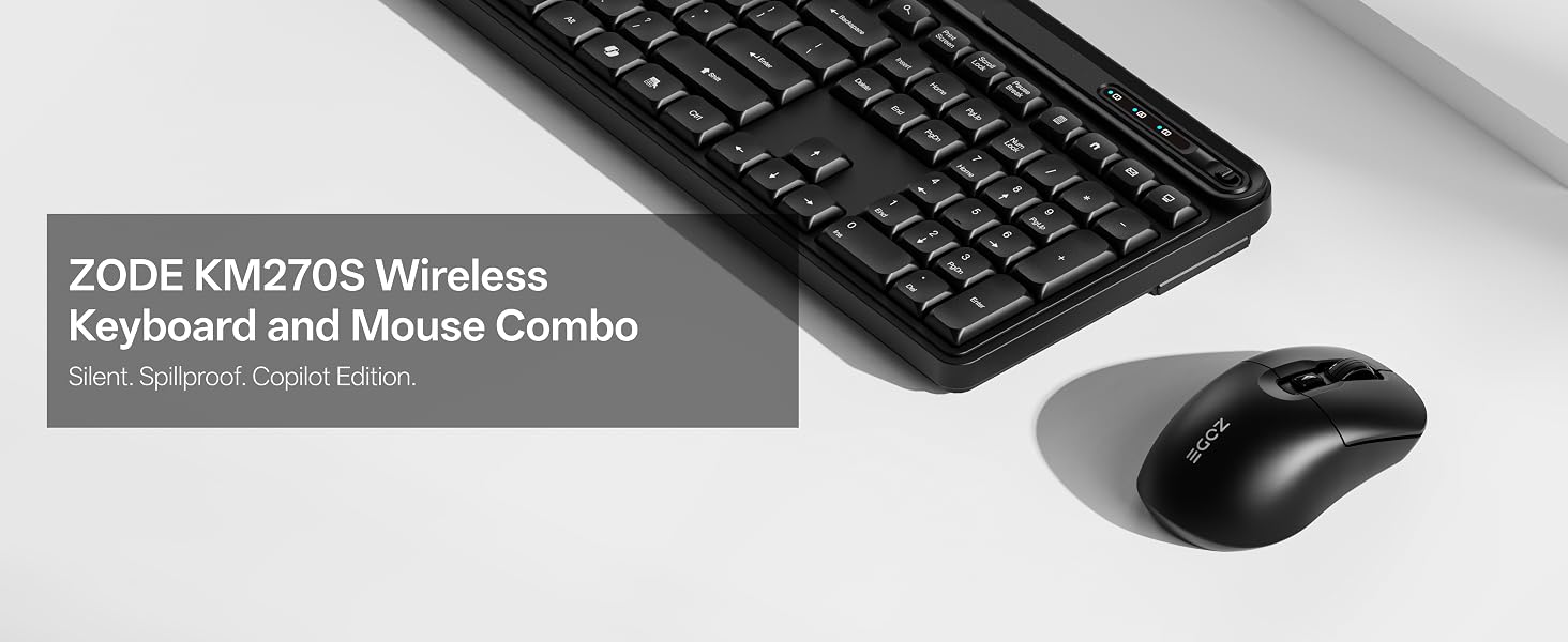 Wireless Keyboard and Mouse Combo