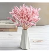 120pcs Dried Rabbit Tails, Dusty Pink Bunny Tails, Natural Bulk Dried Flowers for Diy Bohemian We...