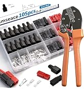 smseace 105Pcs Power Connectors with Crimping Tool 15/30/45 Amp Power Connectors with PVC Cover 1...