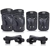 TXJ Sports Knee Pads Elbow Pads with Wrist Guards Protective Gear Set for Kids Youth Skateboard S...