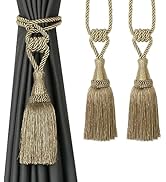 BEL AVENIR Curtain Tiebacks Handmade Holdbacks for Curtains Drape Decorative Tie Backs with Tasse...