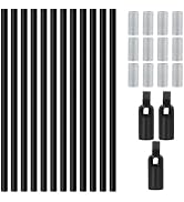 Antrader M10 Threaded Extension Rod 12pcs Lighting Fixture Stems with 3pcs 180 Degree Sloped Ceil...