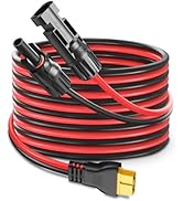 GIBBAB Solar Connector to XT60 Charge Extension Cable, 12AWG 10FT XT60 Adapter Cable to Solar Pan...