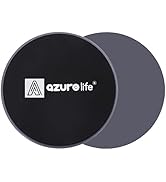 A AZURELIFE Exercise Core Sliders, Dual Sided Exercise Gliding Discs Use on Carpet or Hardwood Fl...