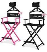 BYOOTIQUE 28" Height Tall Director Chair Folding Artist Makeup Head Rest 2 Pack