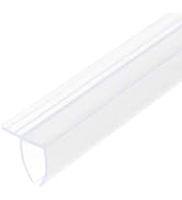 uxcell Shower Door Side Seal, F-Type Shower Door Sweep for 1/4" Glass 86.5" Long Silicone Framele...