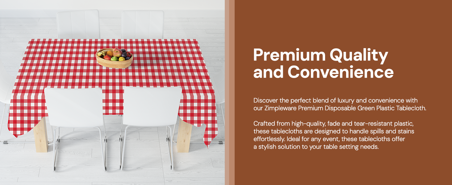 Zimpleware Plastic Tablecloth