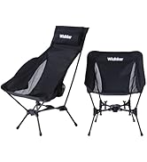 Wildhiker 1 Camping Chairs Deep Recline High Back and 1 Compact Folding Portable Chair Quick Setu...