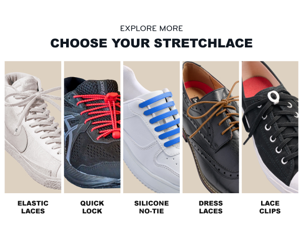 Elastic shoelaces for boots and cleats, plus flat, round, and kids elastic shoelaces.