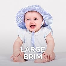 large brim, sun hat, baby, summer, blue