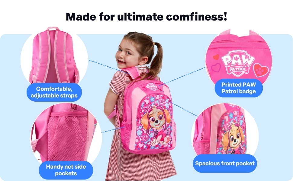 Paw Patrol Backpack Features