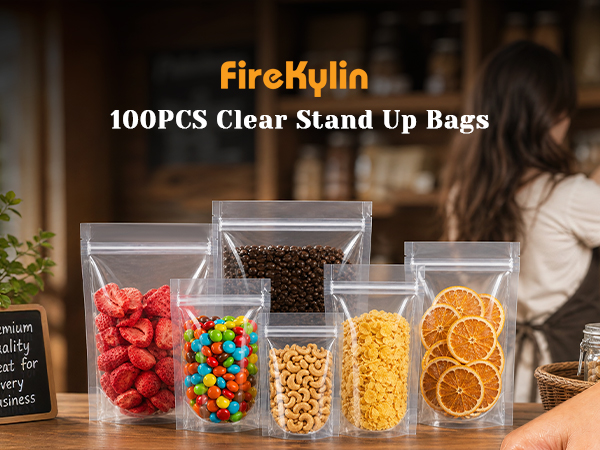 clear stand up bags