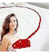 Rose Blanket, 43'' Crochet Flowers Bouquet Blanket Gifts for Women Birthday Unique, Soft Knit Thr...