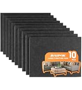 Felt Furniture Pads 10pcs 8" x 6" Adhesive Large Felt Pads, Cuttable Chair Leg Pads, Hardwood Flo...