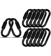 2.36" Chain Quick Links, 12Pcs 1/4" Heavy Duty Carabiner, 900 LBS Capacity, High Strength Anti-Ru...