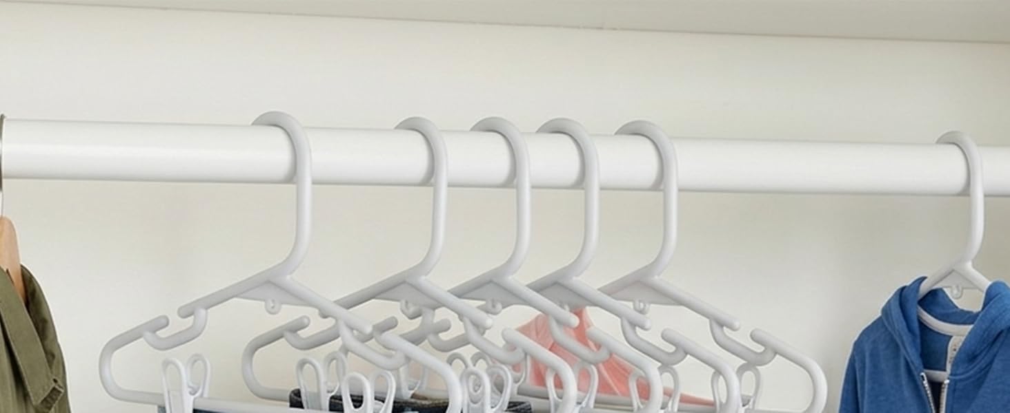 Kids Clothes Hangers with Clips, 18-Pack