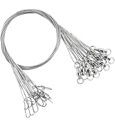 AMYSPORTS Stainless Steel Fishing Leader Saltwater Stainless Rigs Fishing Leader Lure Heavy Wire ...