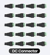 20 PCS Female DC Power Connectors, 12V DC Barrel to Screw Terminal Jack Adapter Connectors 5.5mm ...