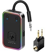 2024 Upgraded Pro Airplane Bluetooth 5.4 Transmitter for All Headphones, aptX LL, Supports 2 Head...