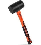 HORUSDY 16 Oz Rubber Mallet Hammer, Fiberglass Rubber Mallet Handle