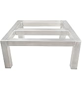 GSW 8-Inch High All Welded Aluminum Dunnage Racks with Plastic Feet, 12”L x 14”W x 8”H