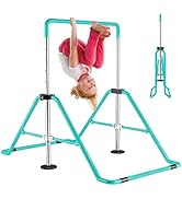 WATBKHE Kids Gymnastics Bar Gymnastic Equipment for Home Adjustable Height Gymnastic Training Bar...