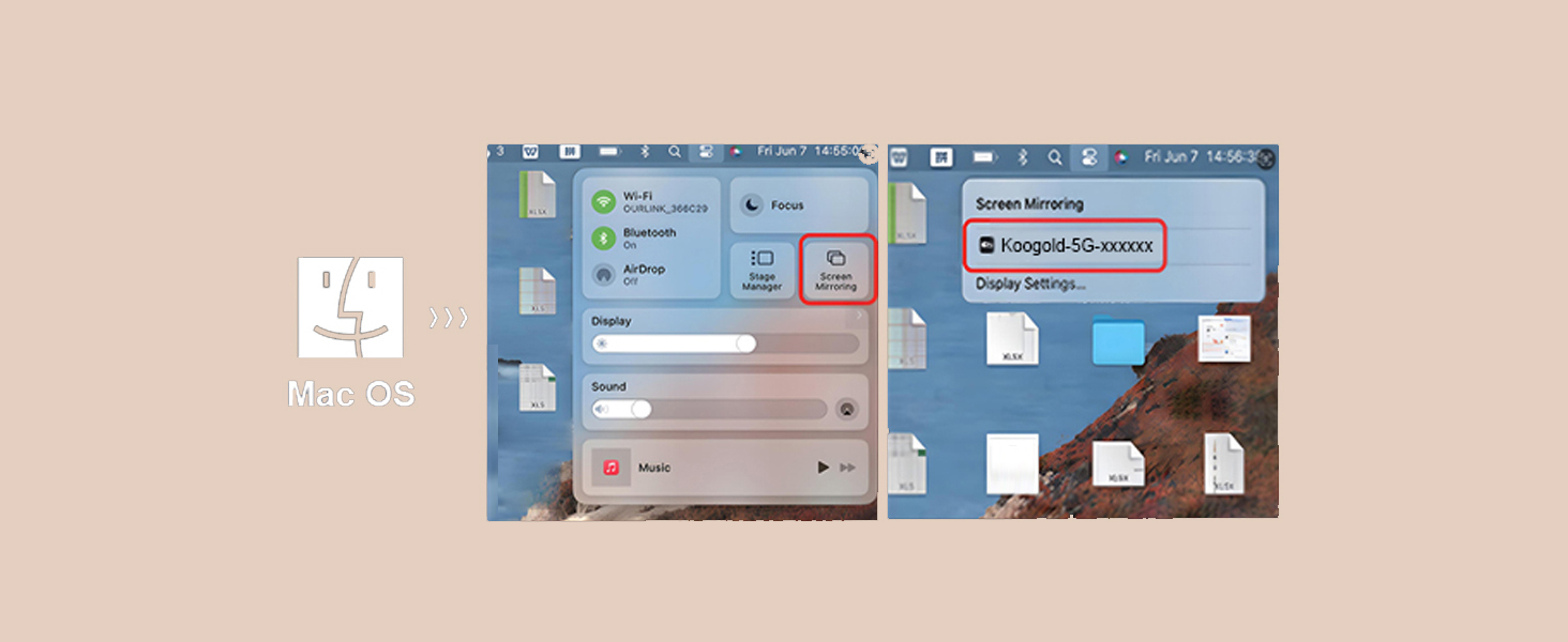 One-click wireless display dongle, instant disconnect button for office meeting privacy