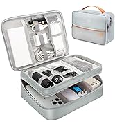 SELLYFELLY Electronics Travel Organizer, Double Layer Cable Organizer Bag Watreproof Electronics ...