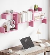 SRIWATANA Floating Shelves, Wall Shelves for Bathroom, Bedroom, Living Room, Kitchen, Office, Woo...