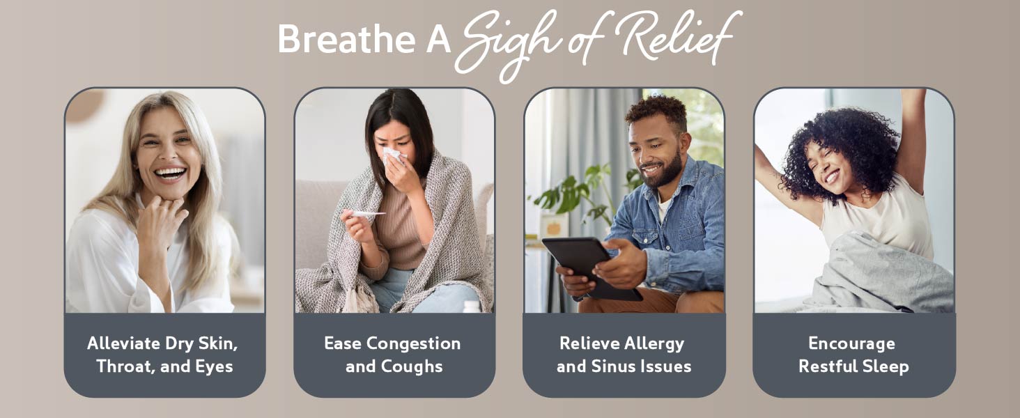 daily support humidifier cool warm mist benefits allergies congestion cough