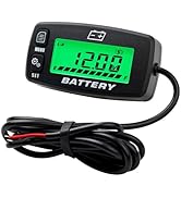 Yooreal DC12/24V 36/48V Battery Capacity Indicator Voltage Gauge Meter,High and Low Voltage Warni...