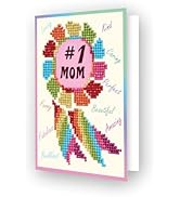 DIAMOND DOTZ Number 1 Mom Diamond Art Cards, Handmade Diamond Painting Cards Kit, Handmade Greeti...