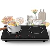 VBGK Double Induction Cooktop, 4000W Induction Stove Top 110V, 2 Burner with LCD Touch Screen, 9 ...