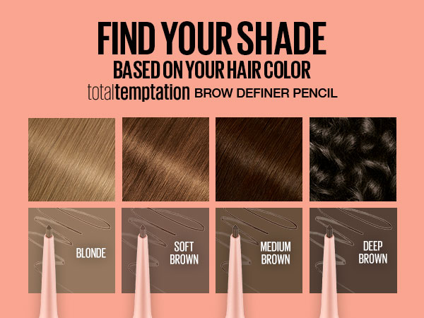 Total temptation brow find your shade
