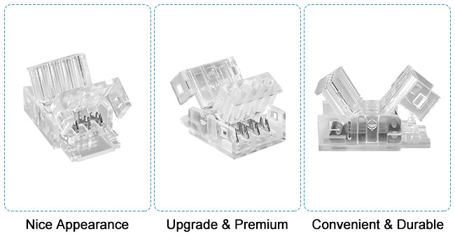 4 pin 8 mm led strip connector