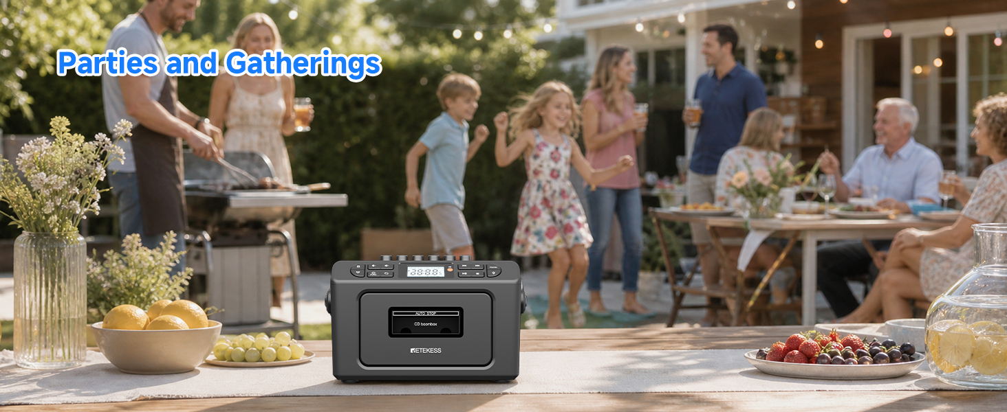 retekess cd and cassette player combo