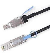 10Gtek# External Mini SAS HD SFF-8644 to Mini SAS SFF-8088 Hybrid Cable, 1-Meter(3.3ft)