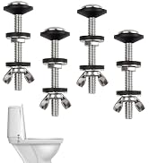 4PCS Universal Toilet seat Bolts Replacement kit- Heavy Duty 304 Stainless Steel with Leak-Proof ...