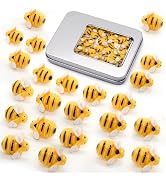 Haowuliao 30 Pcs Bee Shaped Push Pins Decorative Thumbtacks for Cork Boards, Bee Desk Accessories