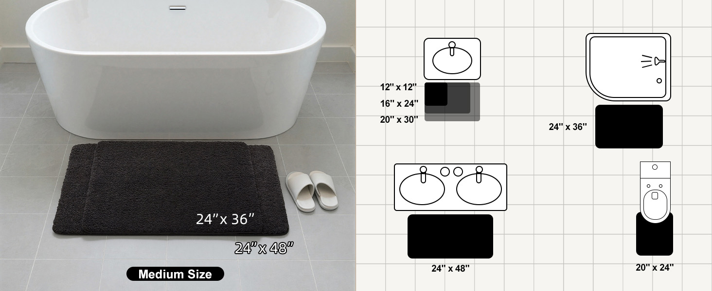 medium bath rug