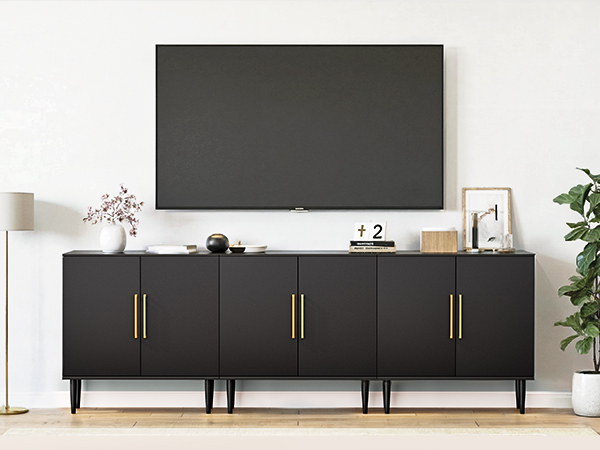 black storage cabinet