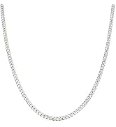 XZVXZV Cuban Link Chain for Men,Silver Chian Necklace Stainless Steel Mens Necklace 3.5mm,5mm,7mm...