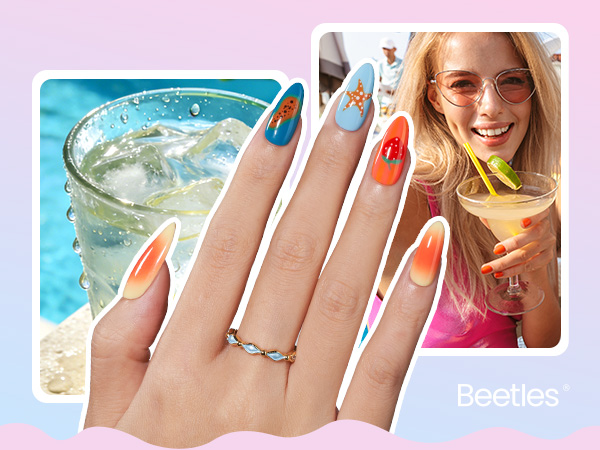 Beetles Gel Nail Polish Kit with U V Light - 32 Colors Gel Polish and Cat Eye Top Coat 68 Pcs