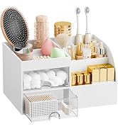 Makeup Organizer with 2 Drawers, Makeup Organizers Countertop for Vanity and Bathroom, Make up or...