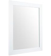 Ruomeng Rectangular Wall Mirror 16" x 20" for Bathroom, Bedroom, Entryway, Living Room, White